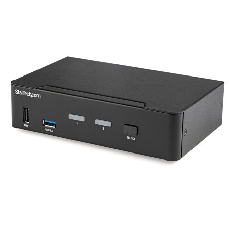 StarTech.com Switch KVM DisplayPort 2 porte - 4K 60Hz - Singolo schermo - Switch KVM USB UHD DP 1.2 a doppia porta - Hub USB