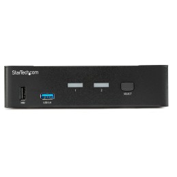 StarTech.com Switch KVM DisplayPort 2 porte - 4K 60Hz - Singolo schermo - Switch KVM USB UHD DP 1.2 a doppia porta - Hub USB