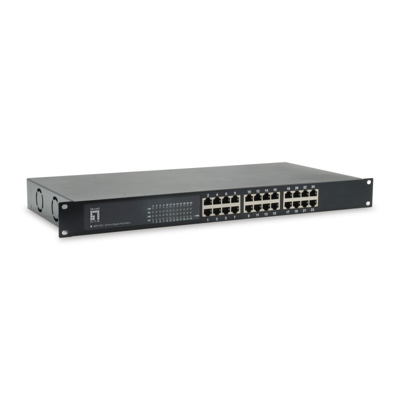 LevelOne GEP-2421W630 network switch Unmanaged Gigabit Ethernet (10/100/1000) Power over Ethernet (PoE) Black