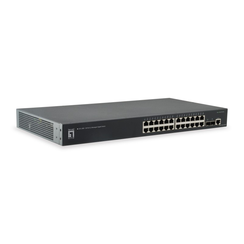 LevelOne GTL-2661 network switch Managed L2 Gigabit Ethernet (10/100/1000) Black