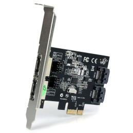 StarTech.com Scheda controller PCI Express SATA 6 Gbps eSATA 2 porte - Scheda PCIe SATA III a due porte - 2 int 2 est