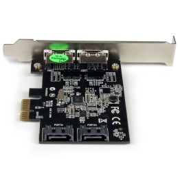 StarTech.com Scheda controller PCI Express SATA 6 Gbps eSATA 2 porte - Scheda PCIe SATA III a due porte - 2 int 2 est