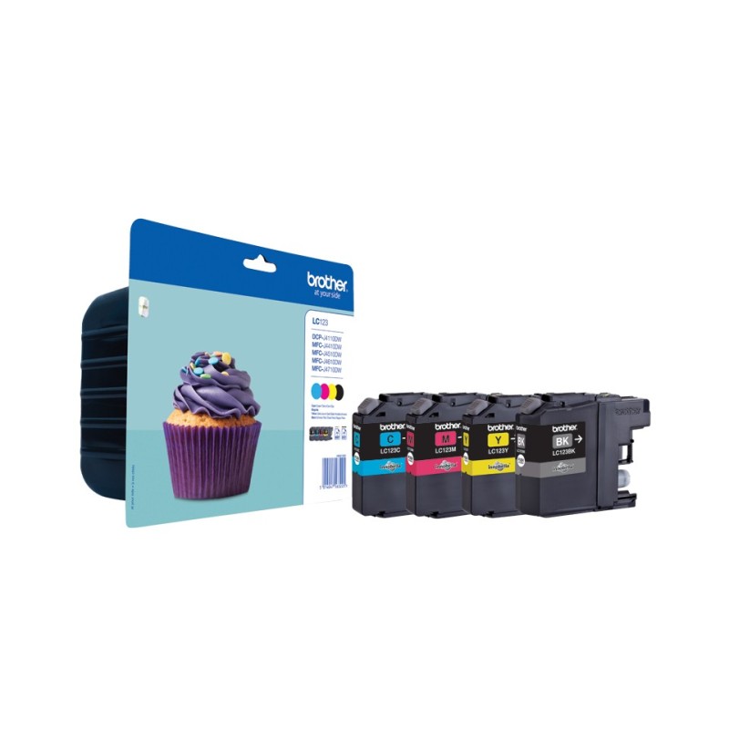 Brother LC-123VALBPDR ink cartridge 4 pc(s) Original Black, Cyan, Magenta, Yellow