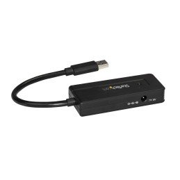 StarTech.com Hub USB 3.0 a 4 porte - Mini Hub USB con porta di ricarica - Include Adattatore di Alimentazione