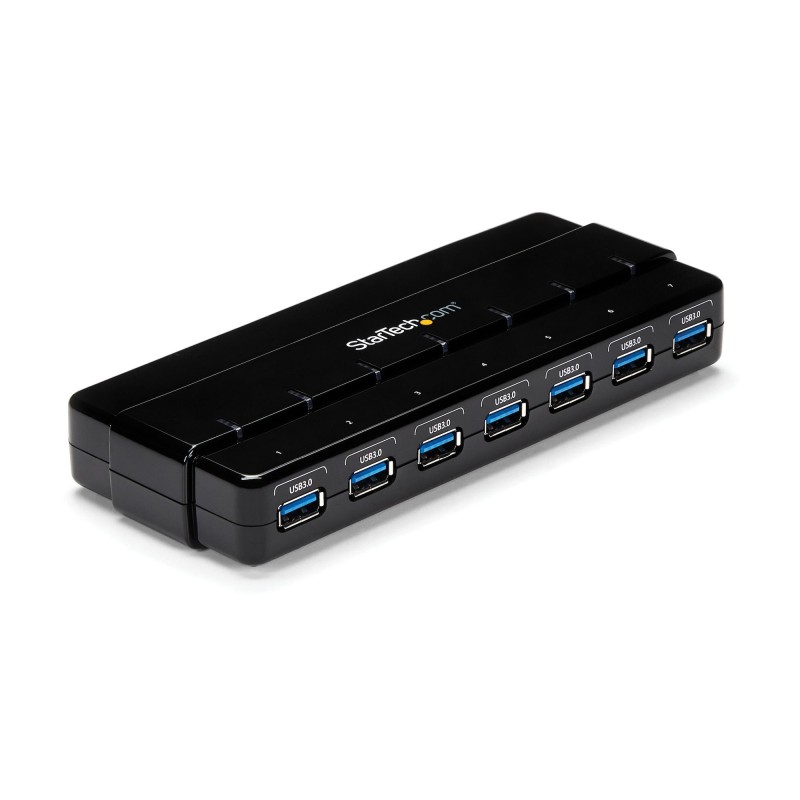 7 Port USB 3.0 SuperSpeed Hub - USB 3 Hub Netzteil / Stromanschluss und Kabel