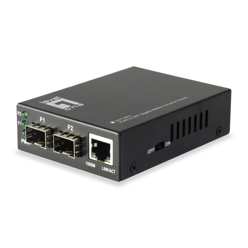 LevelOne GVT-2011 convertitore multimediale di rete 1000 Mbit s Grigio