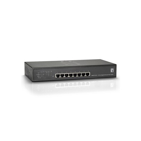 LevelOne GEP-0812 switch di rete Non gestito L2 Gigabit Ethernet (10 100 1000) Supporto Power over Ethernet (PoE) Nero