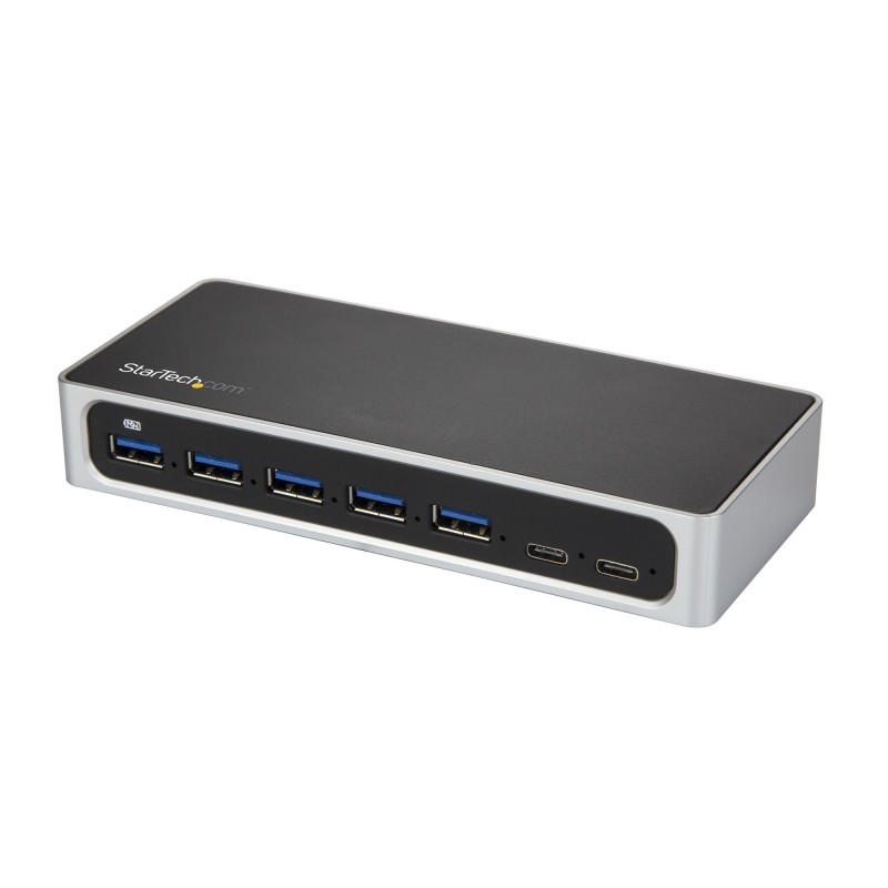 StarTech.com HB30C5A2CSC interface hub USB 3.2 Gen 1 (3.1 Gen 1) Type-B 5000 Mbit/s Black, Silver