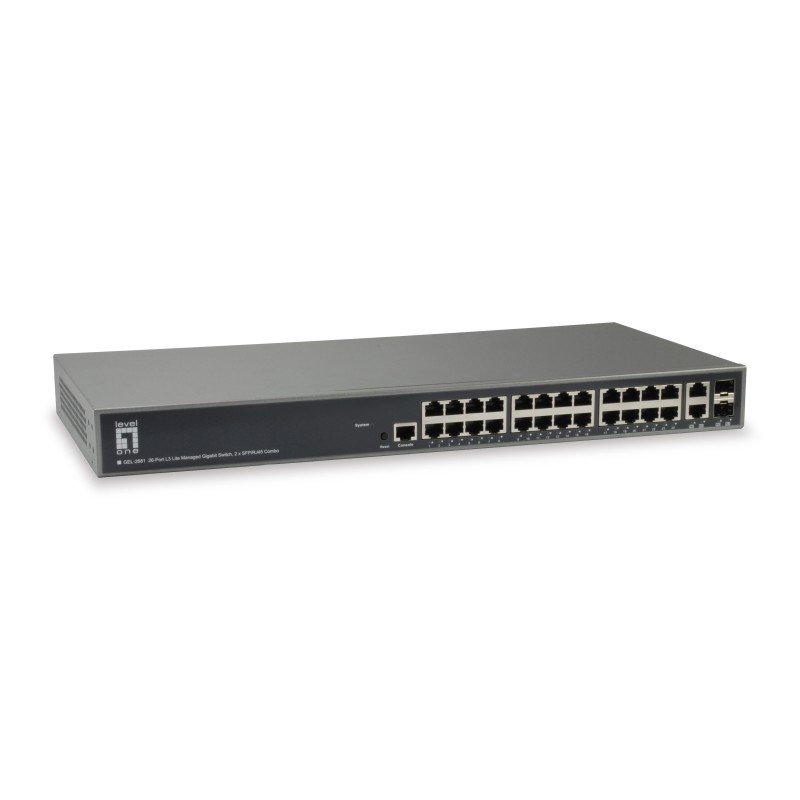 LevelOne GEL-2681 network switch Managed L3 Gigabit Ethernet (10/100/1000) Black