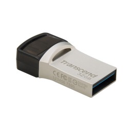 Transcend JetFlash 890 32GB unità flash USB USB Type-A   USB Type-C 3.2 Gen 1 (3.1 Gen 1) Nero, Argento
