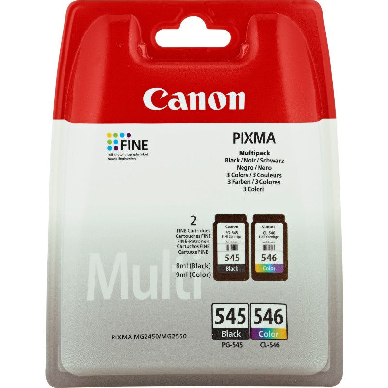 PG-545 / CL-546 Multipack - 2er-Pack - 8 ml - Schwarz, Farbe (Cyan, Magenta, ...