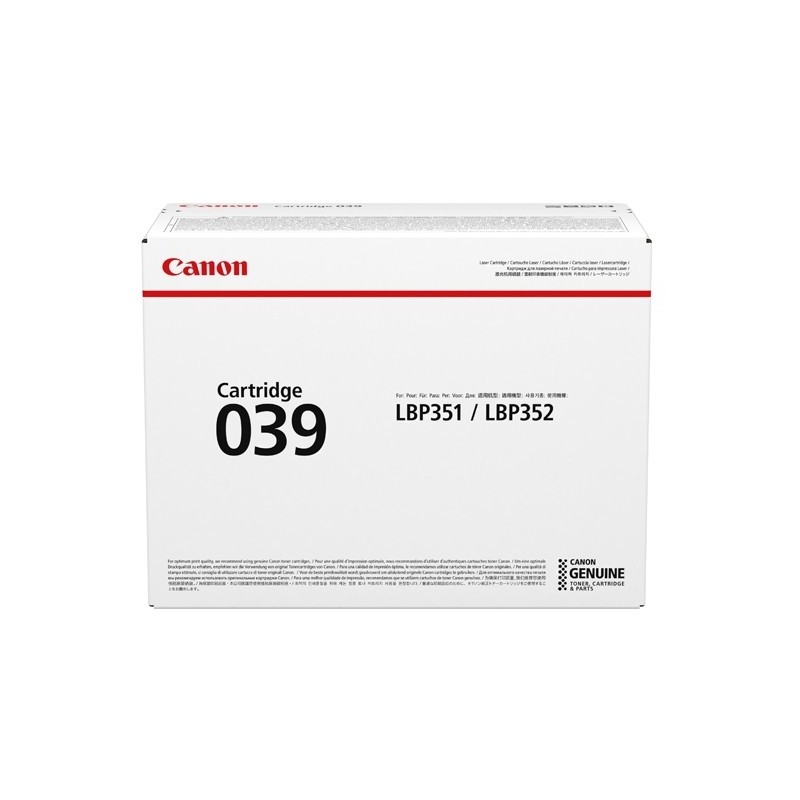 Canon 039 cartuccia toner 1 pz Originale Nero