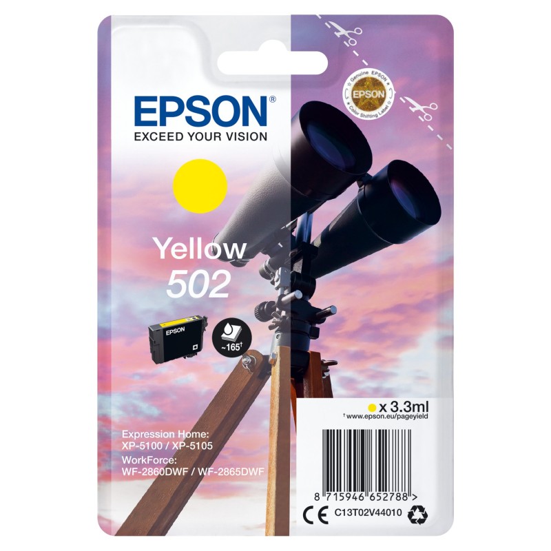 Epson 502 ink cartridge 1 pc(s) Original Standard Yield Yellow