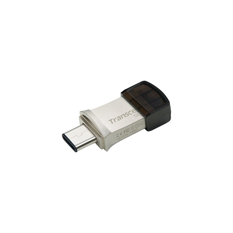 Transcend JetFlash 890 unità flash USB 128 GB USB Type-A   USB Type-C 3.2 Gen 1 (3.1 Gen 1) Nero, Argento