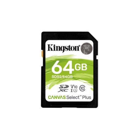 Kingston Technology Scheda SDXC Canvas Select Plus 100R C10 UHS-I U1 V10 da 64GB