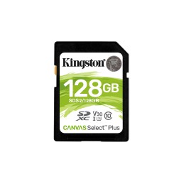 Kingston Technology Scheda SDXC Canvas Select Plus 100R C10 UHS-I U3 V30 da 128GB