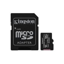 Kingston Technology Scheda micSDXC Canvas Select Plus 100R A1 C10 da 64GB + adattatore