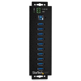 StarTech.com Hub USB 3.0 industriale a 10 porte con adattatore di alimentazione - Protezione contro le sovratensioni - Hub di