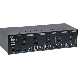 InLine Switch KVM Desktop , 4 porte, Dual-Monitor DP 1.2, 4K, USB 3.0, Audio