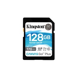 Kingston Technology Scheda SDXC Canvas Go Plus 170R C10 UHS-I U3 V30 da 128GB