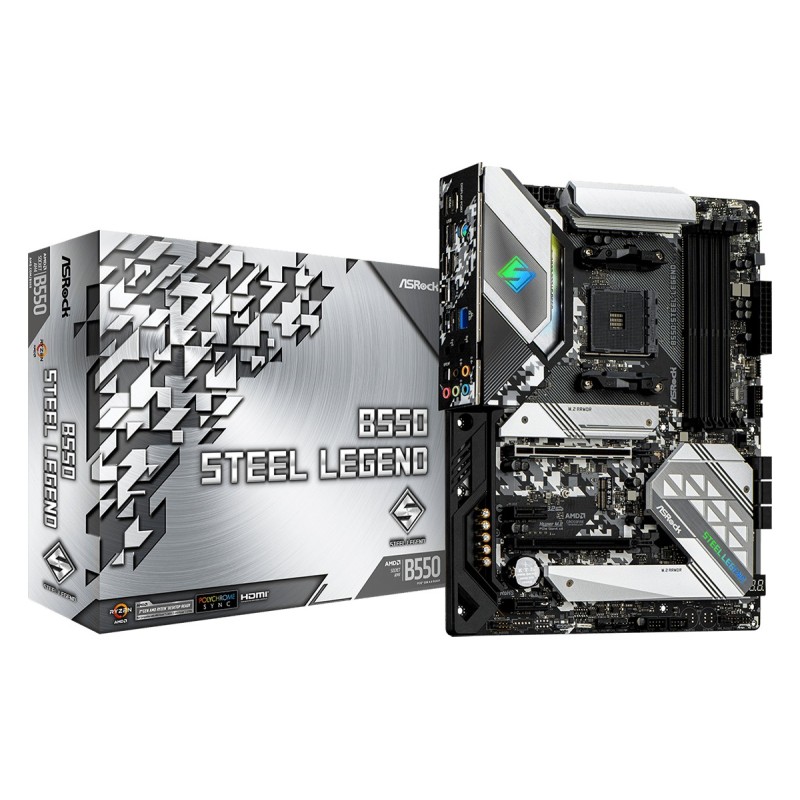 B550 Steel Legend - Motherboard - ATX - Socket AM4 - AMD B550 Chipsatz - USB-...