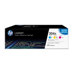 HP Confezione da 3 cartucce originali di toner ciano magenta giallo LaserJet 304A