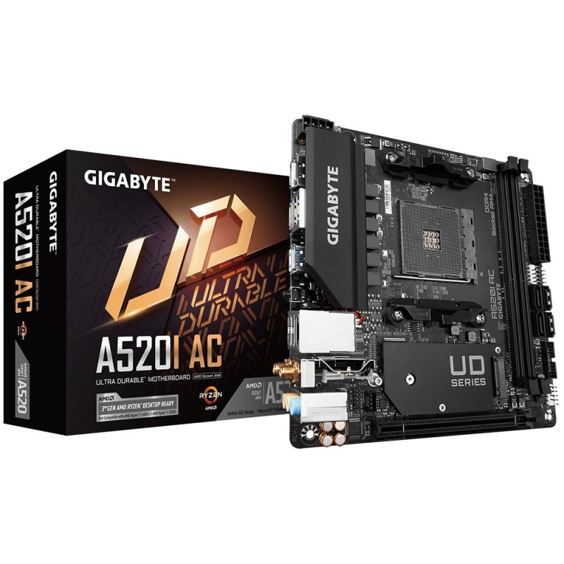 A520I AC - 1.0 - Motherboard - Mini-ITX - Socket AM4 - AMD A520 Chipsatz - US...