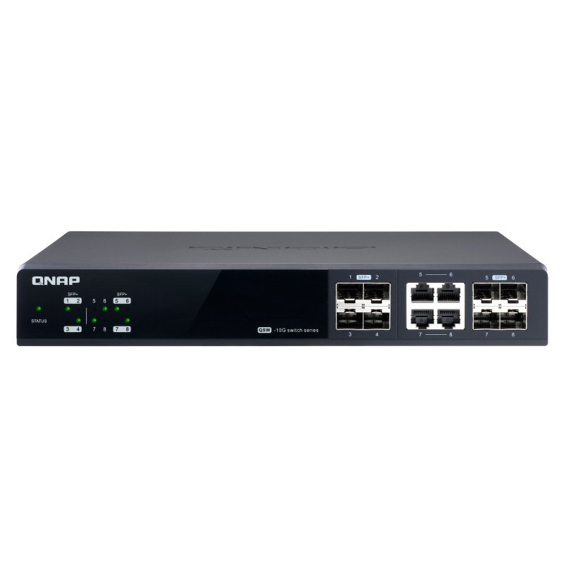 QNAP QSW-M804-4C switch di rete Gestito 10G Ethernet (100 1000 10000) Nero