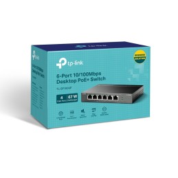 TP-Link TL-SF1006P switch di rete Non gestito Fast Ethernet (10 100) Supporto Power over Ethernet (PoE) Nero