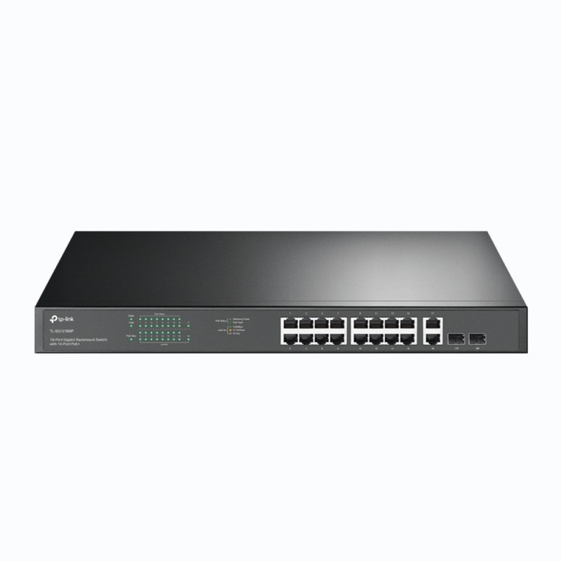 TP-Link TL-SG1218MP network switch Unmanaged Gigabit Ethernet (10/100/1000) Power over Ethernet (PoE) 1U Black