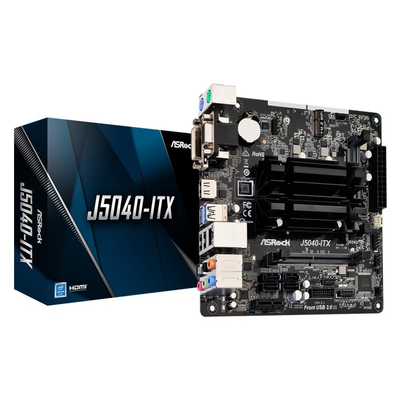 J5040-ITX - Motherboard - Mini-ITX - Intel Pentium Silver J5040 - USB 3.2 Gen...