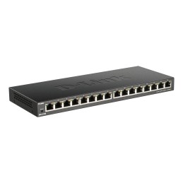 D-Link DGS-1016S Non gestito Gigabit Ethernet (10 100 1000) Nero