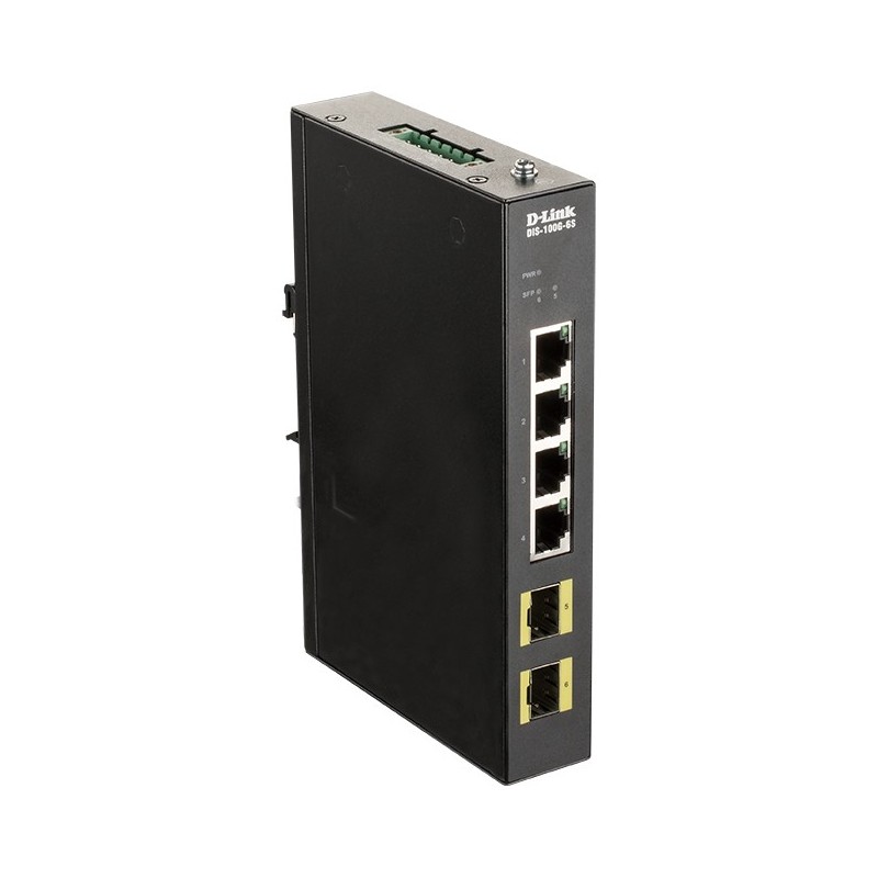 D-Link DIS-100G-6S network switch Unmanaged Gigabit Ethernet (10/100/1000) Black