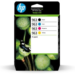 HP Confezione da 4 cartucce di inchiostro nero, ciano, magenta, giallo originali 963