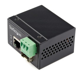 StarTech.com Media Converter fibra ottica a Ethernet - Convertitore industriale da fibra a rame 100 Mbps - SFP a RJ45 Cat6 -