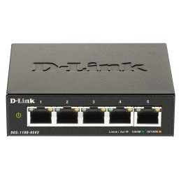 D-Link DGS-1100-05V2 E switch di rete Gestito L2 Gigabit Ethernet (10 100 1000) Nero