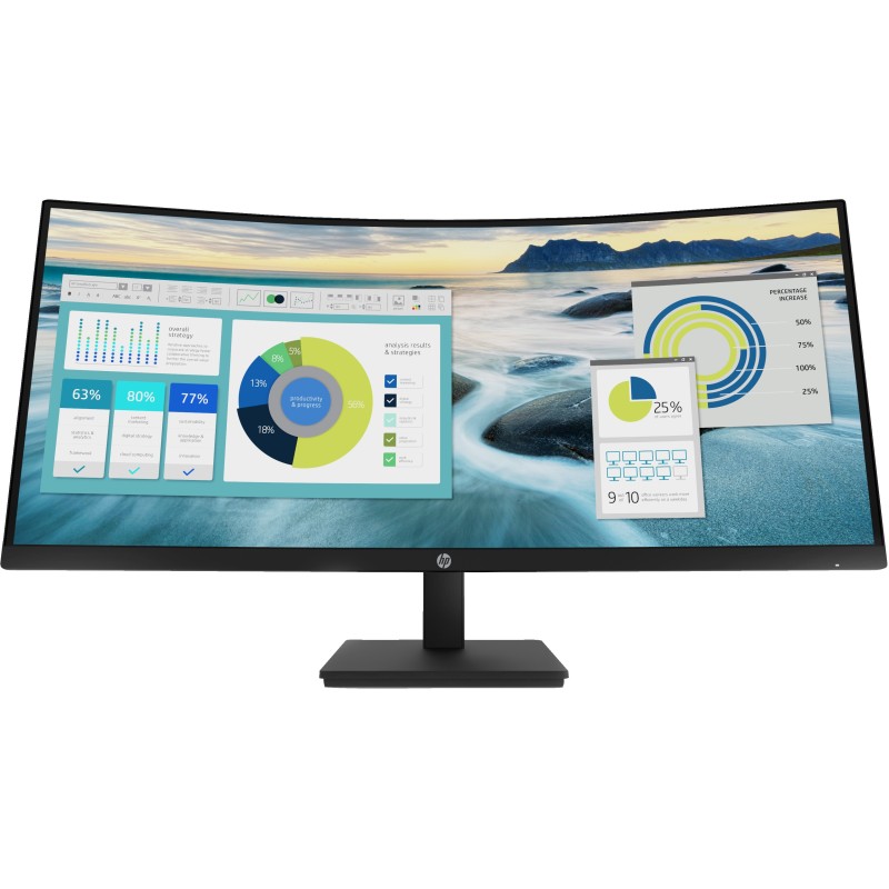 HP P34hc G4 computer monitor 34" 3440 x 1440 pixels Quad HD LED Black