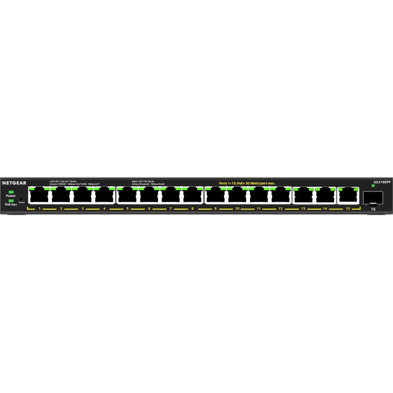 Plus GS316EPP - Switch - managed - 15 x 10/100/1000 (PoE+)