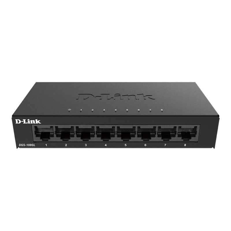 D-Link DGS-108GL Unmanaged Gigabit Ethernet (10/100/1000) Black