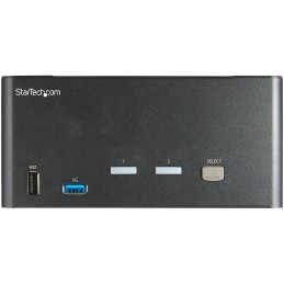 StarTech.com KVM Switch DisplayPort a due porte e triplo monitor DP - 4K 60Hz UHD HDR - KVM DP 1.2 per computer desktop con hub