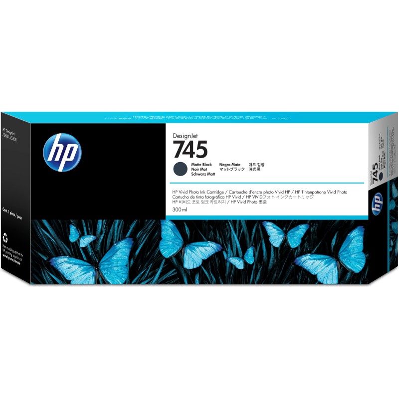 HP 745 300-ml DesignJet Matte Black Ink Cartridge