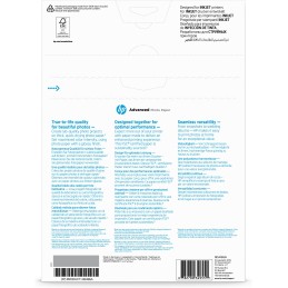 HP Carta fotografica Advanced, lucida, 250 g m2, A4 (210 x 297 mm), 25 fogli