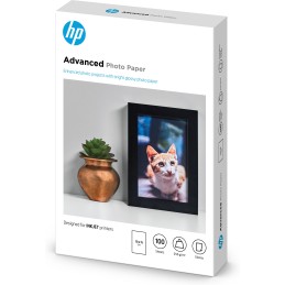 HP Confezione da 100 fogli di carta fotografica Advanced, lucida, 250 g m2, 10 x 15 cm (101 x 152 mm)