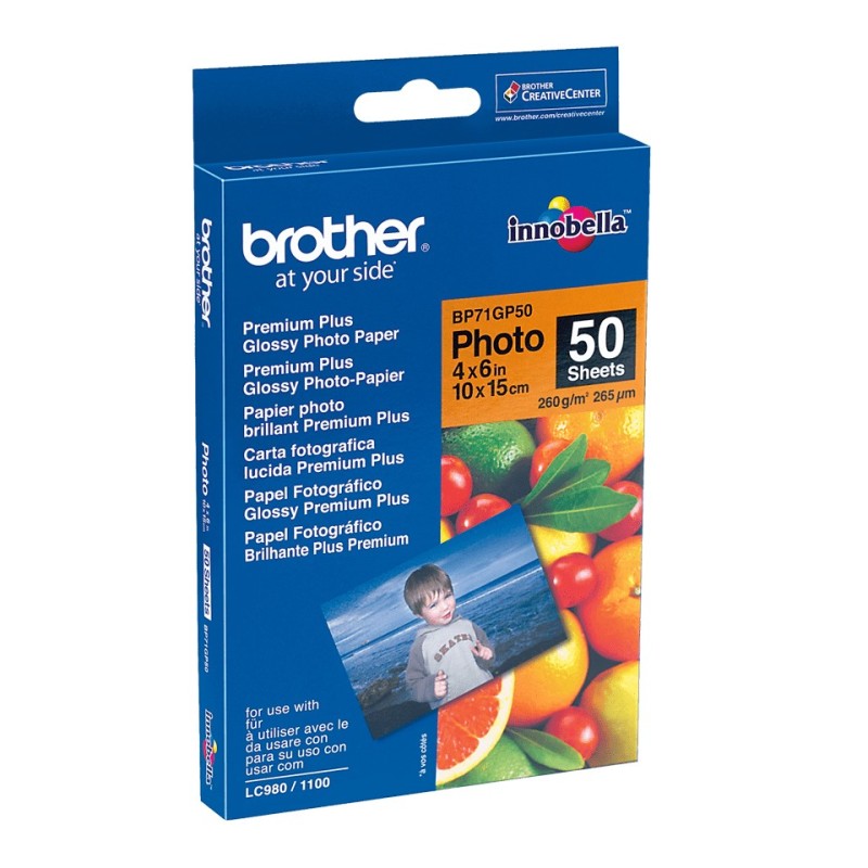 Brother BP71GP50 Premium Glossy photo paper White