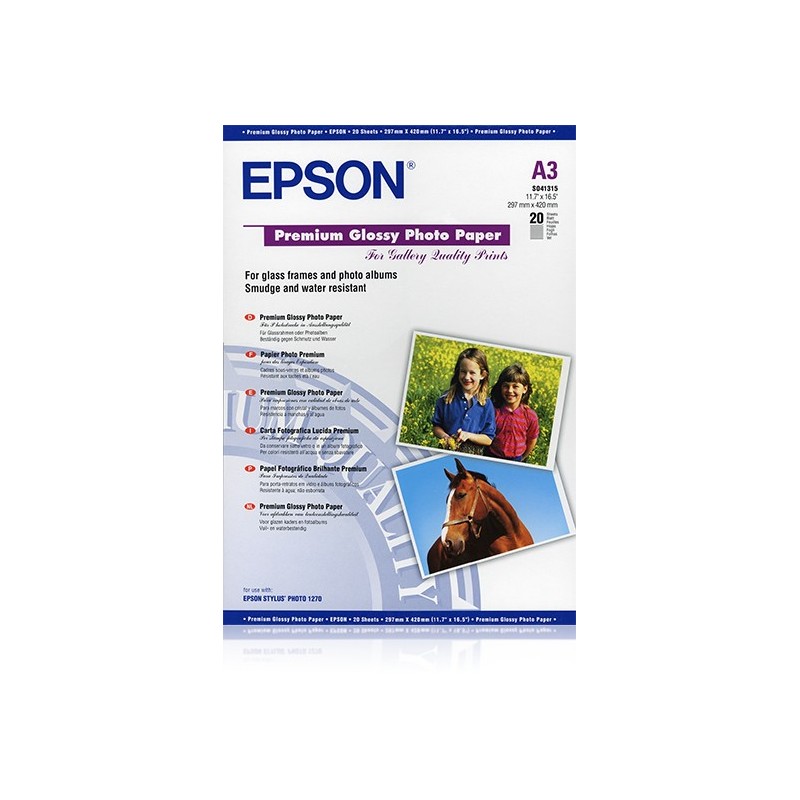 Epson Premium, DIN A3, 255g/m² photo paper White Gloss