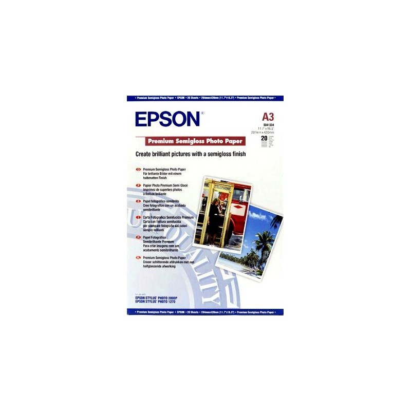 Epson Premium, DIN A3, 251g/m² photo paper White Semi-gloss