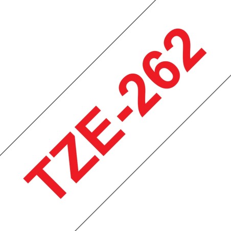 Brother TZE-262 nastro per etichettatrice Rosso su bianco