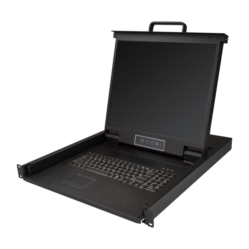 StarTech.com RKCONS1901 rack console 19" 1280 x 1024 pixels Steel Black 1U