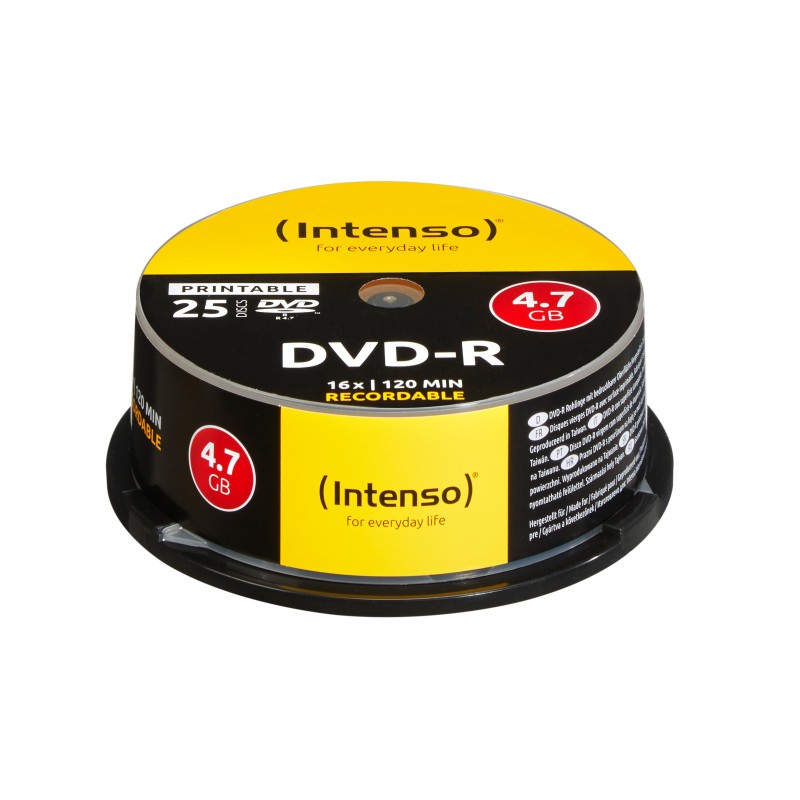 25 x DVD-R (G) - 4.7 GB 16x - mit Tintenstrahldrucker bedruckbare Oberflache