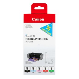 Canon 5 Cartucce d'inchiostro Multipack CLI-8 BK PC PM R G